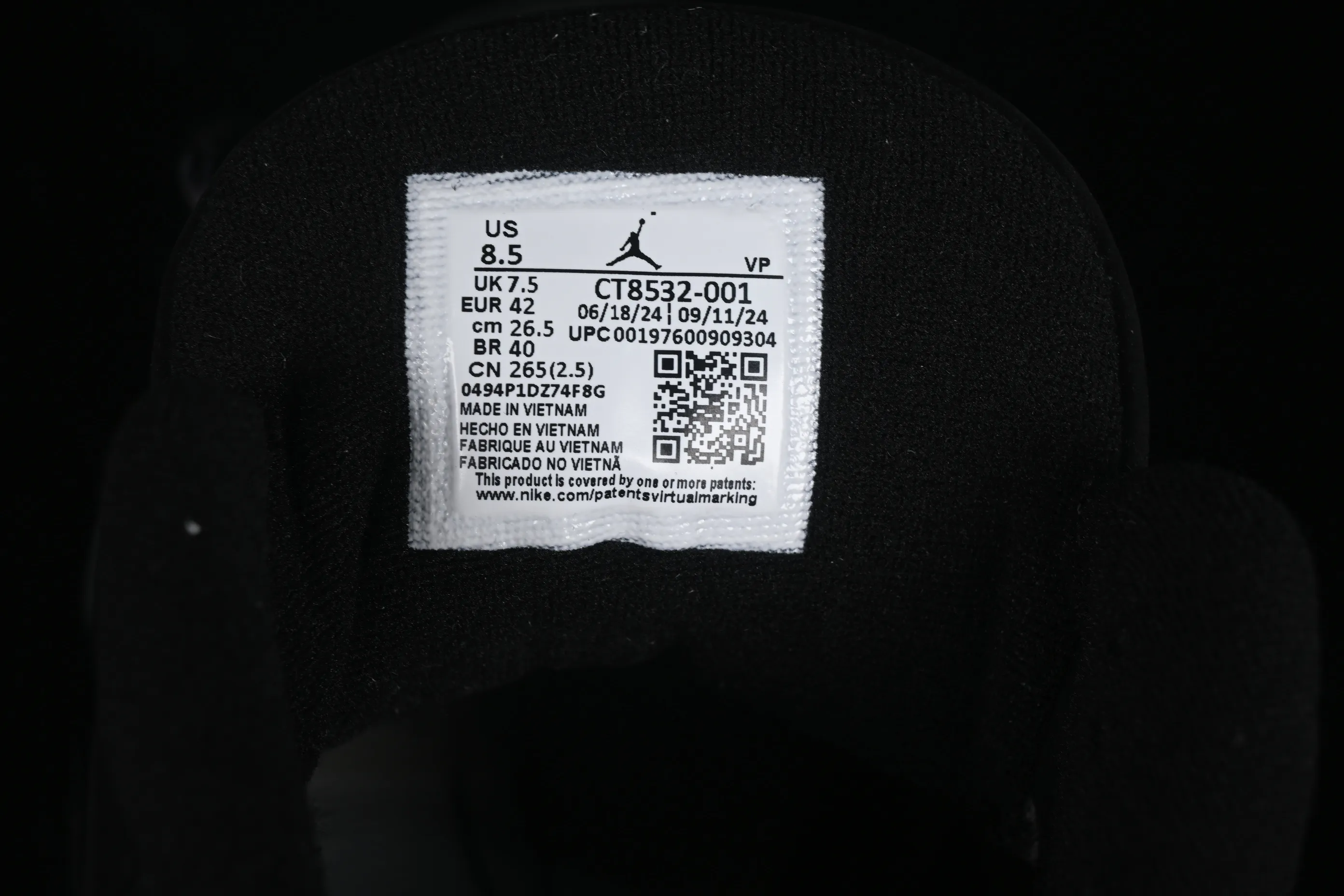 All categories Air Jordan Jordan series basketball shoes Air Jordan 3 OG version Air Jordan 3 Retro AJ3 Joe 3 midnight black retro basketball shoes CT8532-001
